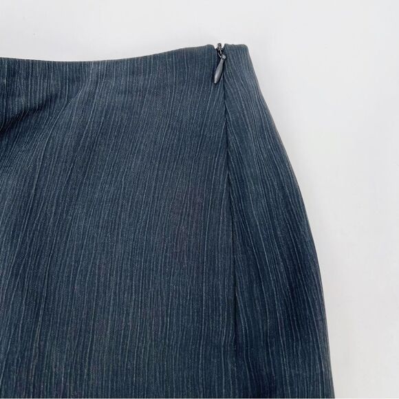 Vintage Giorgio Armani Gray Pencil Skirt Pin Tuck Detail Sz 4 - Picture 2 of 10